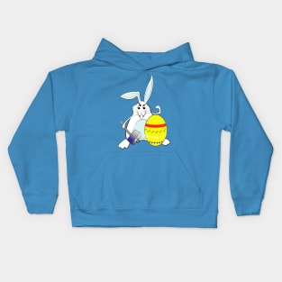 Easter Bunny Rabbit and Easter Eggs hunting Kids Hoodie